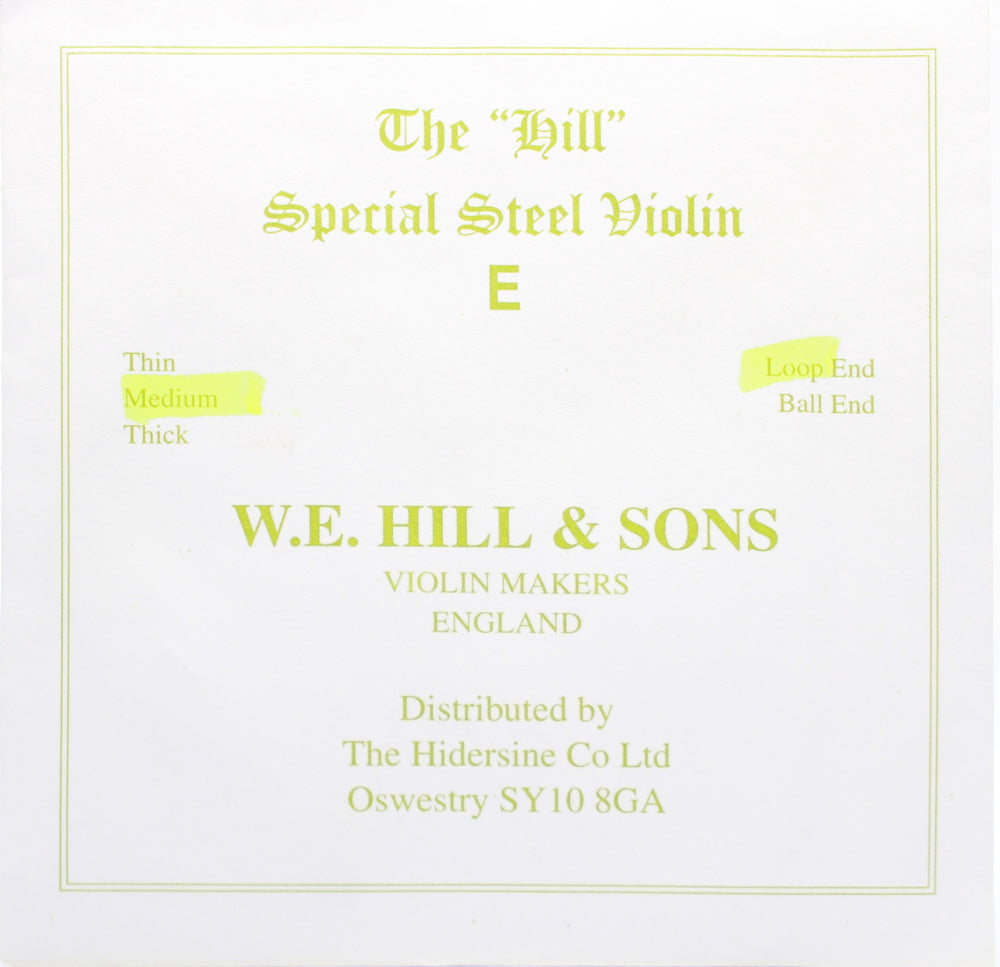 Hill & Sons Violin E String Loop-End