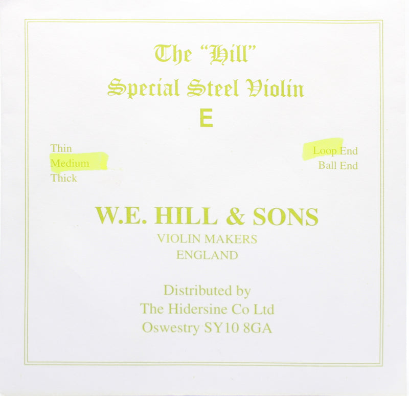 Hill & Sons Special Steel Violin E String