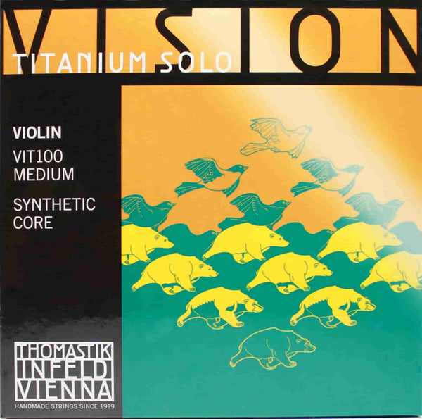 Thomastik-Infeld Vision Titanium Solo Violin String Set VIT100 Medium Synthetic Core 4/4